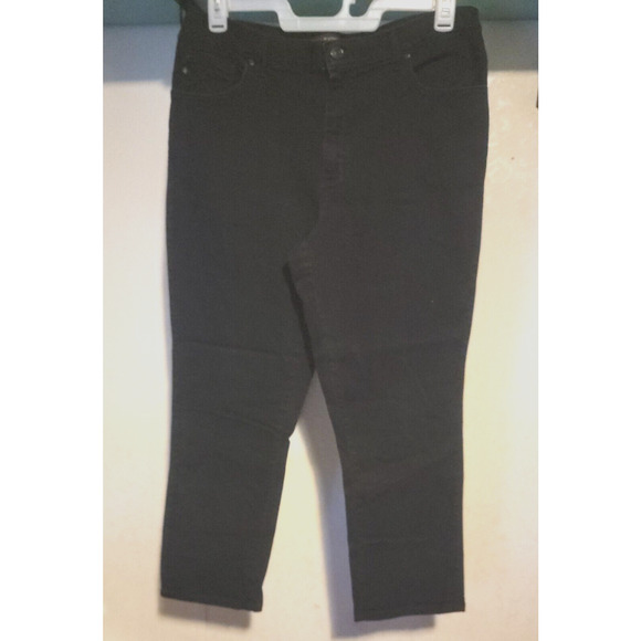 Lee Platinum Label Womens Jeans Black 16 Short Stretch Straight Leg - Picture 1 of 6